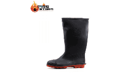 Bota sanitaria blanca y negra con casquillo en Fire Storm