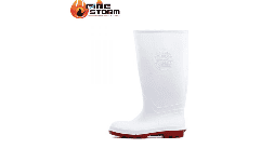 Bota sanitaria blanca y negra con casquillo en Fire Storm