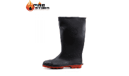 Bota sanitaria blanca y negra sin casquillo en Fire Storm