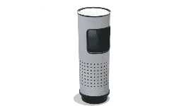 Bote de acero con cenicero modelo 302024