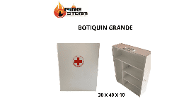 Botiquines metalicos color blanco sin contenido Fire Storm