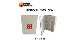 Botiquines metalicos color blanco sin contenido Fire Storm