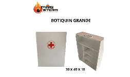 Botiquines de primeros auxilios metalico blanco sin contenido Fire Storm