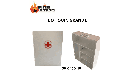 Botiquines industriales metalico blanco sin contenido Fire Storm