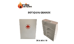 Botiquines para escuelas metalico color blanco sin contenido Fire Storm
