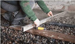 Solera para procesos de construcción en lámina negra