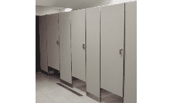 Mamparas con acabado en plástico laminado - Sanimodul de México