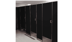 Mamparas con acabado en plástico laminado - Sanimodul de México