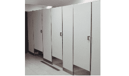 Mamparas con acabado en plástico laminado - Sanimodul de México