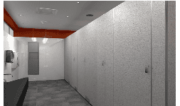 Mamparas para baño en lámina de acero porcelanizado - Sanimodul de México