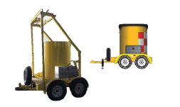 Campana para detonación de explosivos con plancha para remolque