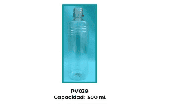 Botellas de plástico  PV039 capacidad 0.500 ml