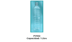 Botellas de plástico PV052 capacidad 1 L