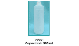 Botellas de plástico PV071 capacidad 0.500 ml