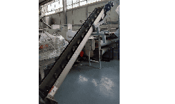 Elevador helicoidal de media caña para planta industrial