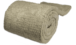 Fibra mineral en rollo con malla metálica