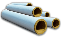 Medias cañas de fibra mineral para tubería