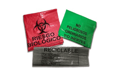 Bolsas de polietileno para residuos peligrosos biologico-infecciosos, RPBI