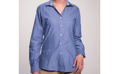 Blusa de manga larga Micro Oxford para uniforme en Monterrey