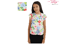 Playera para niñas estampado en flores