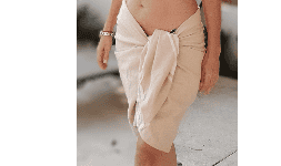 Toalla con logotipo  FOUTA práctica y liviana, 100% algodón