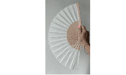 Abanicos de madera y tela para bodas