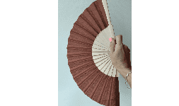 Abanicos de madera y tela para bodas