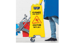 Letreros plásticos de precaución piso mojado