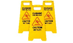 Letreros plásticos de precaución piso mojado