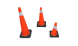 Conos viales con cinta reflejante 45 cm