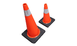 Conos viales con cinta reflejante 90 cm