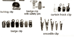 Clips metalicos plateados