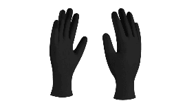 Guantes para exploracion de nitrilo desechable negro
