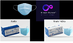 Cubrebocas desechables plisados triples capa azul certificados