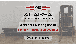 Acero 13% Manganeso en Placa