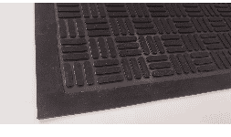 Tapetes de hule negro liso
