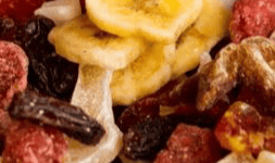 Frutas deshidratadas en polvo