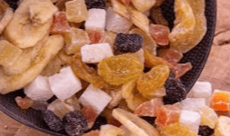 Frutas deshidratadas en polvo