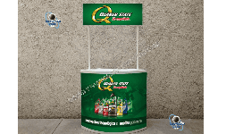 Demostands con gráficos en vinil impreso