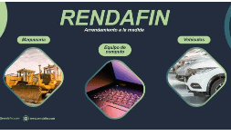 Arrendamiento de MAQUINARIA - Rendafin