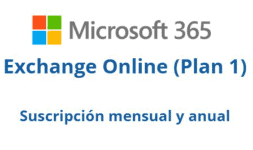 Licencias de office 365 Exchange Online Plan 1