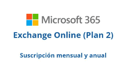 Licencias de office 365 Exchange Online Plan 2