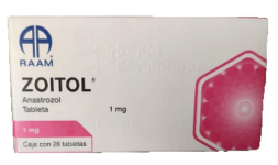Anastrozol 1 mg con 28 tabletas para tratamientos postmenopáusicos