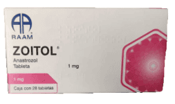 Anastrozol 1 mg con 28 tabletas en México