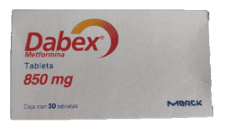 Metformina 850 mg Caja con 30 tabletas