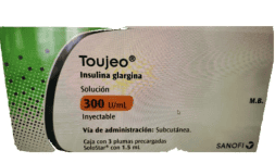 Insulina Glargina 300 u/ml Caja con 3 jeringas prellenadas Genérica