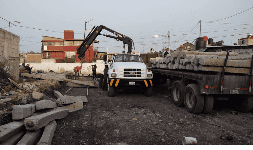 Traslado de durmientes de concreto