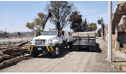 Traslado de durmientes de concreto