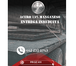 Acero 13% manganeso en placa