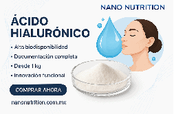 Ácido Hialurónico En polvo Grado Cosmético y Suplementos